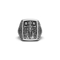 Load image into Gallery viewer, Silver Jesus INRI Cross Ring - Christian Jewelry, Elegant Faith Symbol, Unique Religious Gift

