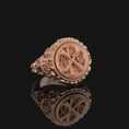 Load image into Gallery viewer, Silver APXΩ Ring - Byzantine Christian Chevalier, Alpha and Omega Jewelry, Unique Religious Gift
