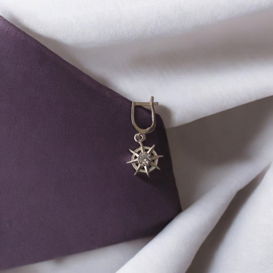 Silver Gale's Earring & Charm - Gale Baldur's Gate 3 Inspired Necklace, Wizard Jewelry Gift