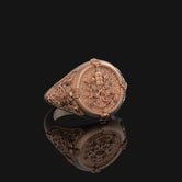 Silver Saint Peter Ring - Keys of Heaven Jewelry, Christian Symbol, Unique Religious Gift, Faith-Inspired Ring