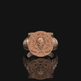 Bild in Galerie-Betrachter laden, Silver Viking Ring - Axe and Helmet Jewelry, Norse Mythology, Unique Men's Ring, Warrior Symbol Gift
