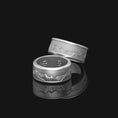Load image into Gallery viewer, Sterling Silver 'Grand Teton' Personalizable Spinning Fidget Band - Wyoming Mountain View Ring, Adolescent Jewelry Gift
