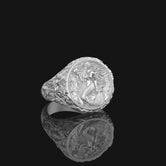 Silver Mermaid Ring - Elegant Fantasy Jewelry, Unique Ocean-Inspired Ring, Perfect Gift for Mermaid Lovers