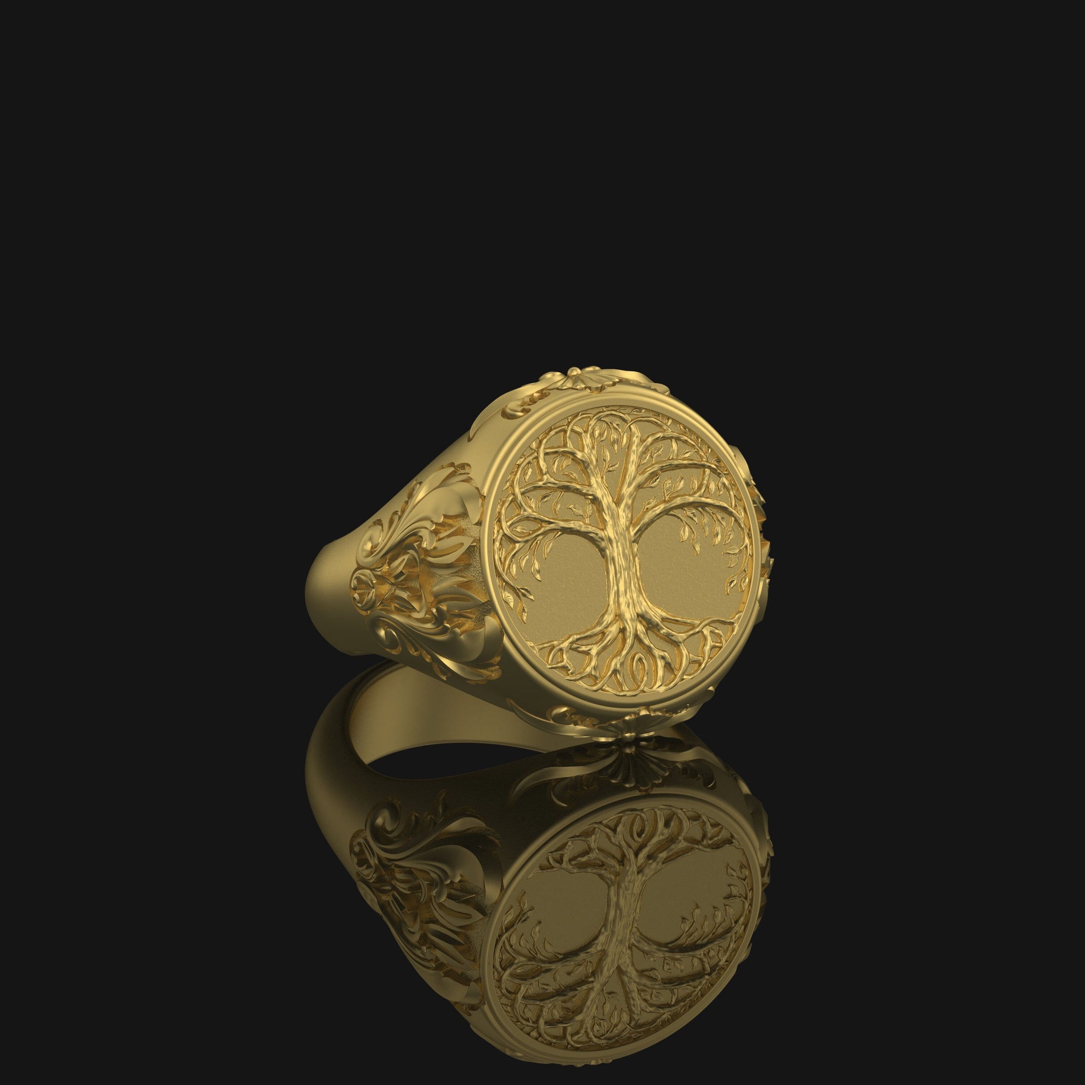 Silver Yggdrasil Ring - Celtic Tree of Life Symbol, Elegant Norse Jewelry, Unique Mythical Gift