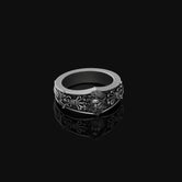 Sterling Silver Zeus Inscribed Band - Engravable Ring, Greek/Roman God of Thunder, Jupiter Jewelry
