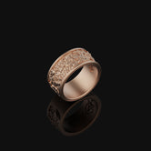 Sterling Silver Jungle Theme Band Ring - Nature-Inspired Jewelry, Unique Gift, Elegant Wildlife Ring