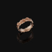 Silver Lily Band - Elegant Floral Jewelry, Nature-Inspired Ring, Unique Gift for Her