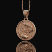 Sterling Silver Koi Fish, Yin and Yang, Lotus Necklace, Lucky Fish Necklace, Koi Jewelry, Pisces Necklace, Men's Necklace - Handmade