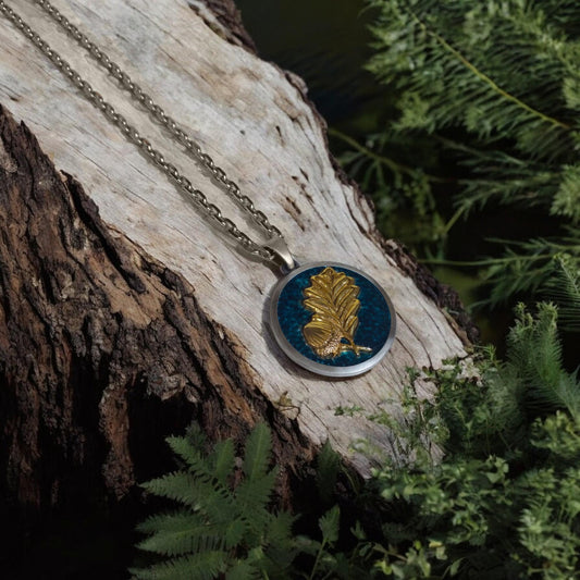 Silver Halsin Pendant - BG3 Wood Elf Druid Necklace, Archdruid of Emerald Grove, DnD Jewelry