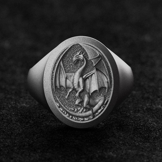Dragon Signet Ring - Angelios Jewelry