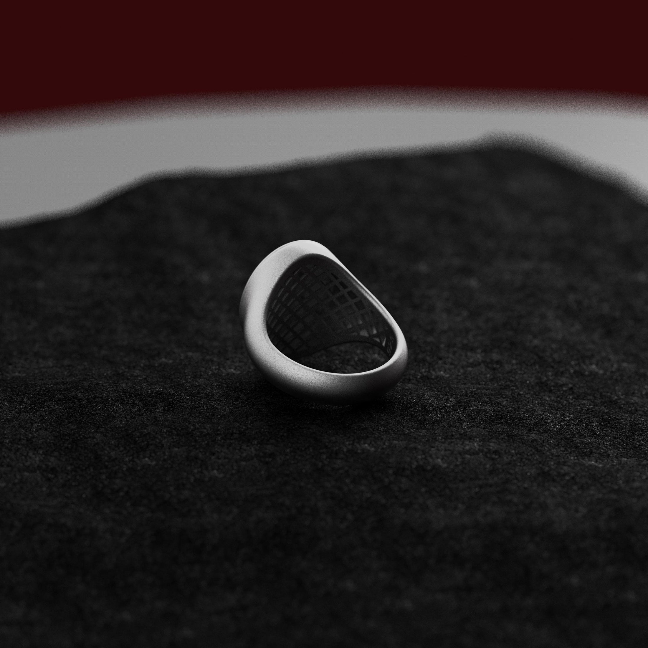 Huginn and Muninn Raven of Odin Signet Ring in Oxidized Silver, Norse Mythology Engraved Pinky Ring For Men, Viking Ring