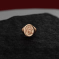 Bild in Galerie-Betrachter laden, Huginn and Muninn Raven of Odin Signet Ring in Oxidized Silver, Norse Mythology Engraved Pinky Ring For Men, Viking Ring
