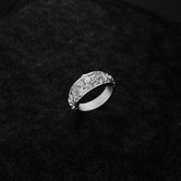 925 Silver Gothic Skull Wedding Band - Unique Skull Ring, Gothic Style Jewelry, Men's & Women's Alternative Wedding Band
