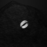 Silver Floral Pattern Band - Engravable Ring for Women, Elegant Nature-Inspired Jewelry, Personalized Gift