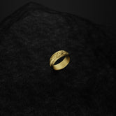 Silver Floral Pattern Band - Engravable Ring for Women, Elegant Nature-Inspired Jewelry, Personalized Gift