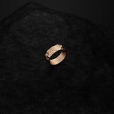 Silver Crystallized Pattern Wedding Band Ring - Unique Textured Design, Elegant Jewelry for Him & Her, Timeless Wedding Ring