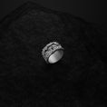 Load image into Gallery viewer, Silver Dragon in Clouds Band Ring - Asian Serpent Dragon Jewelry, Unique Nature-Inspired Ring for Men & Women
