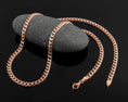 Load image into Gallery viewer, 5.75mm gourmet curb chain, rose gold tone over 925 silver.
