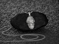 Load image into Gallery viewer, Rhodium plated beanie gorilla pendant necklace with silver chain

