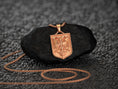 Load image into Gallery viewer, Warm-toned rose gold Balkan eagle pendant with heritage detail,
