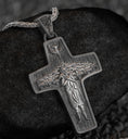 Load image into Gallery viewer, Pope Francis Cross Pendant – 925 Sterling Silver Shepherd Cross, Catholic Faith Jewelry, Religious Gift for Him or Her
