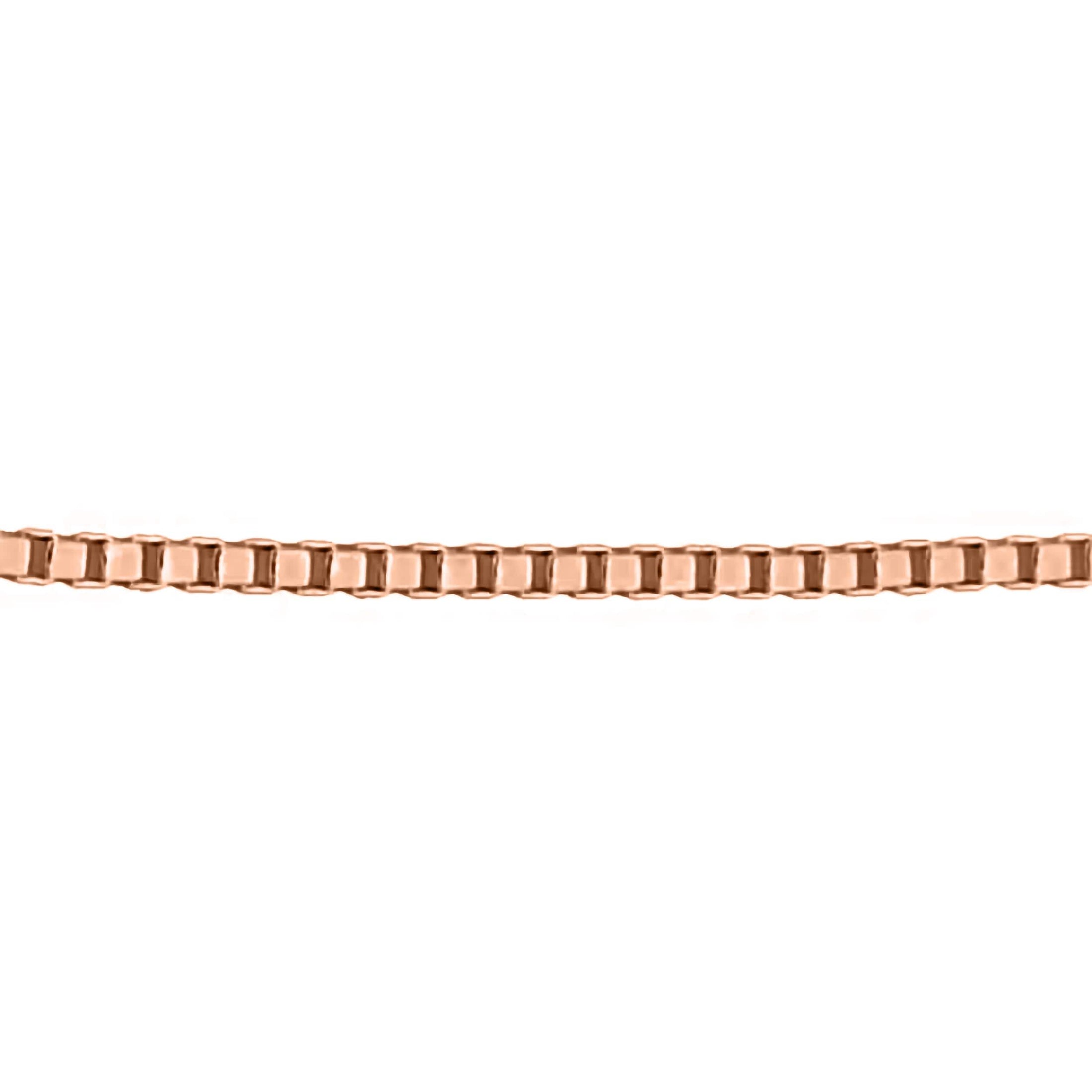 14K Yellow Gold Box Chain Necklace – 1.25mm Dainty Square Link Gold Chain for Women Men – Solid Gold Chain 16"–26"