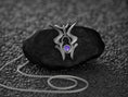 Load image into Gallery viewer, Shar symbol pendant inspired by Baldur’s Gate 3.
