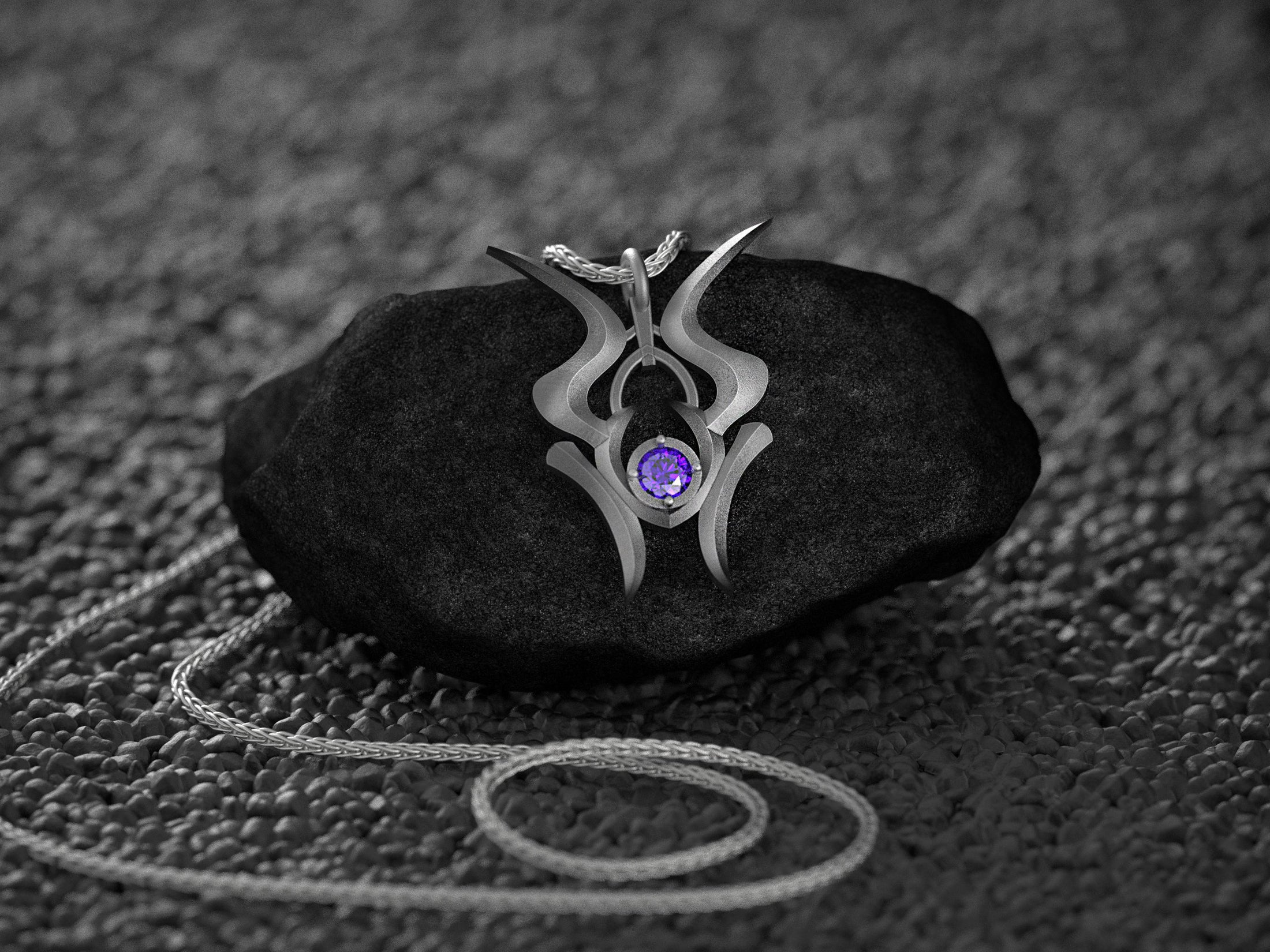 Shar symbol pendant inspired by Baldur’s Gate 3.