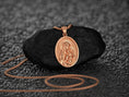 Bild in Galerie-Betrachter laden, Rose gold plated Virgin Mary and Child sterling silver pendant necklace
