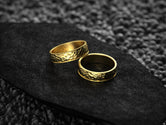 Masculine hammered ring gift,