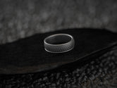 Greek Key Wedding Ring, Engravable Band in Silver Gold Rose Gold, Ancient Pattern Comfort Fit Ring