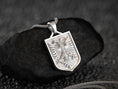 Load image into Gallery viewer, Polished Shqiponja eagle necklace with Balkan crest style,
