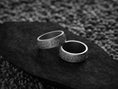 Load image into Gallery viewer, Oxidized silver Norse ring with bold engraving,
