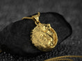 Load image into Gallery viewer, Gold plated wild tiger sleeping charm necklace,
