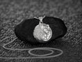 Load image into Gallery viewer, Rhodium plated curled tiger pendant,
