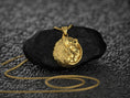 Load image into Gallery viewer, Gold plated wild tiger sleeping charm necklace,
