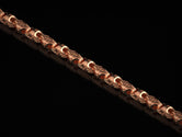 Rose gold-plated Norse link chain in high detail