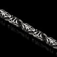 Load image into Gallery viewer, Oxidized silver chain with engraved star pattern on each link
