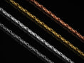 Load image into Gallery viewer, Multi-finish lineup of scroll chains in silver, gold, and rose gold
