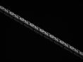 Load image into Gallery viewer, Full view of floral chain bracelet on black background.
