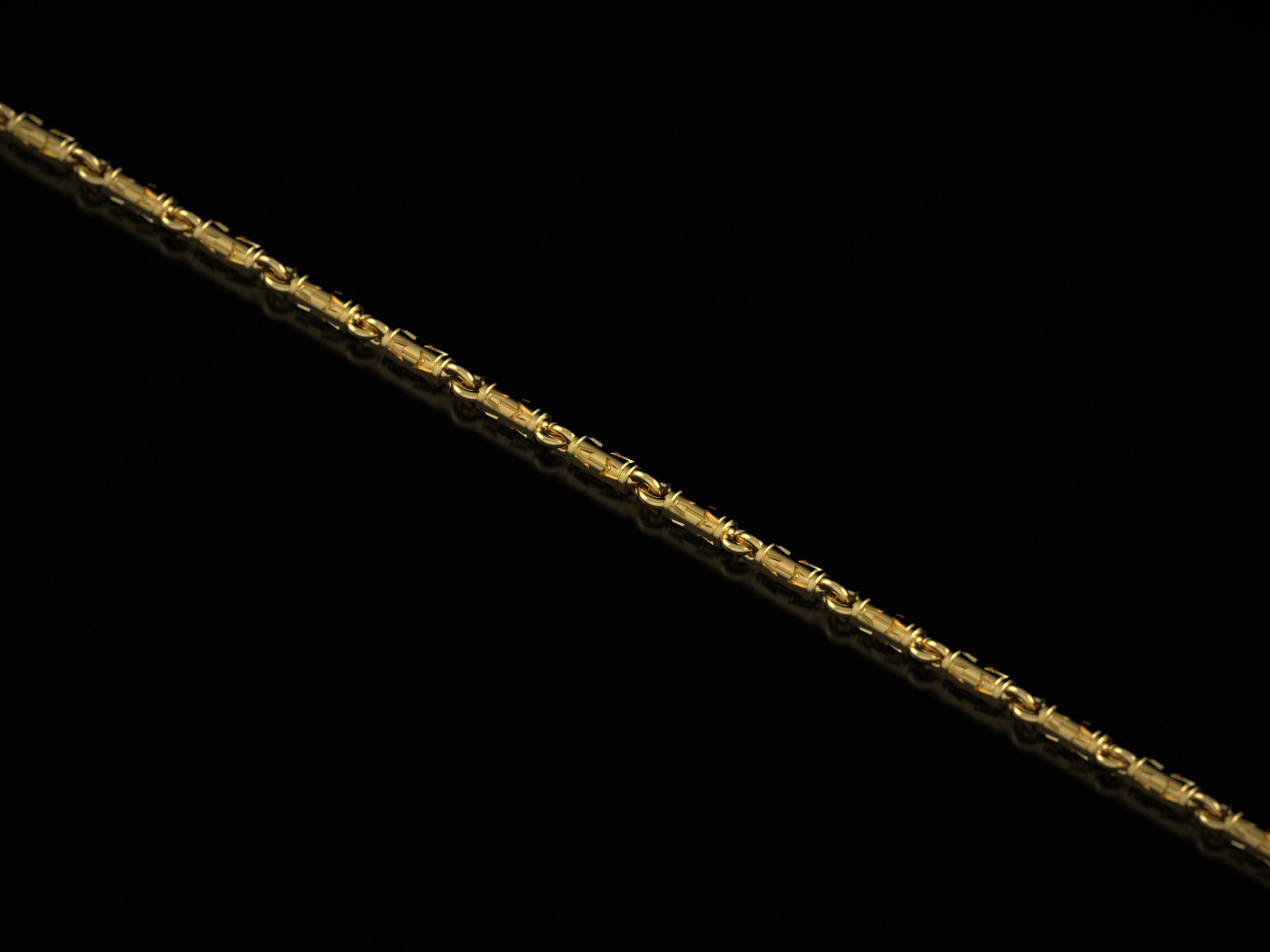Gold plated Christian tube chain necklace,