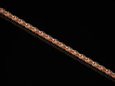 Rose gold plated 925 silver link chain with tribal pattern,
