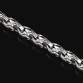 Load image into Gallery viewer, Close-up of oxidized geometric silver chain link,
