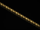Gold plated engraved link chain with fish scale detail,
