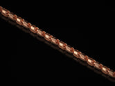 Rose gold plated men&#39;s chain with deep pattern,