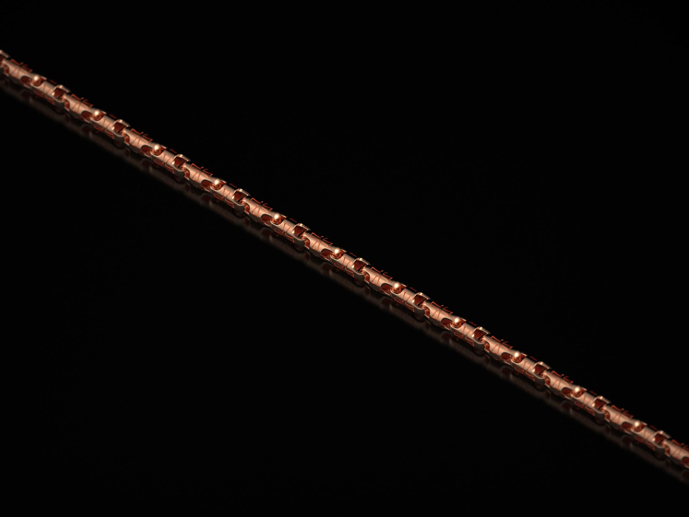 Rose gold plated dainty cross chain,