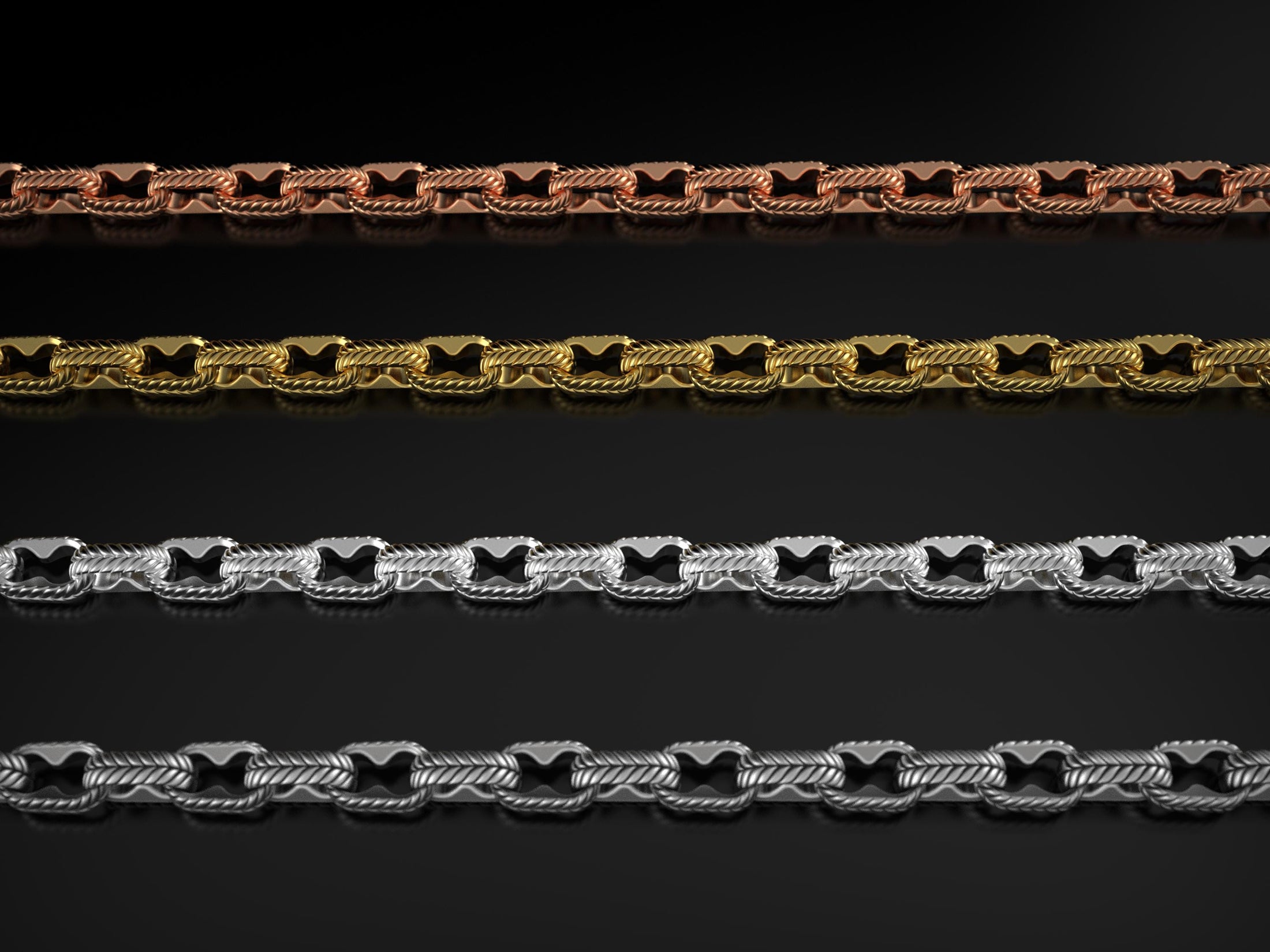 Artisan silver rope chain for men and women