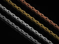 Load image into Gallery viewer, All four finish variations of the rope twist chain
