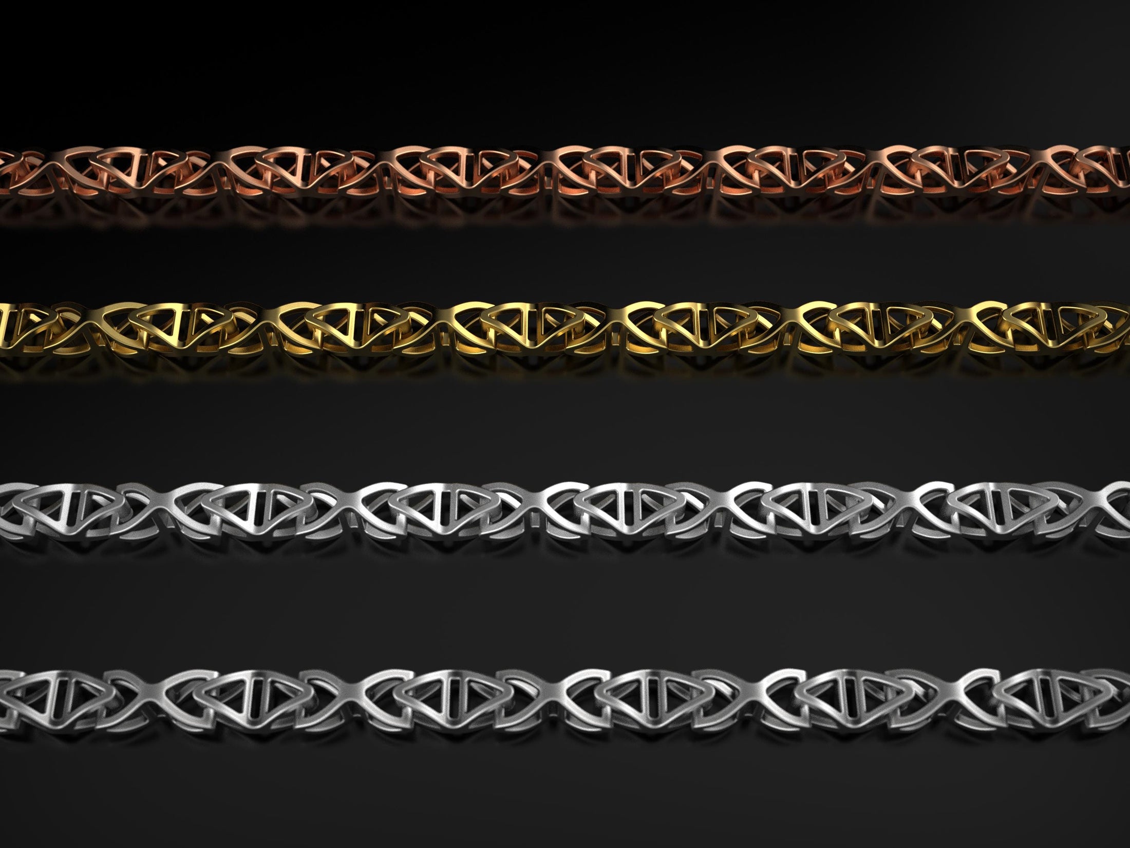 Science-inspired unisex chain with molecular design