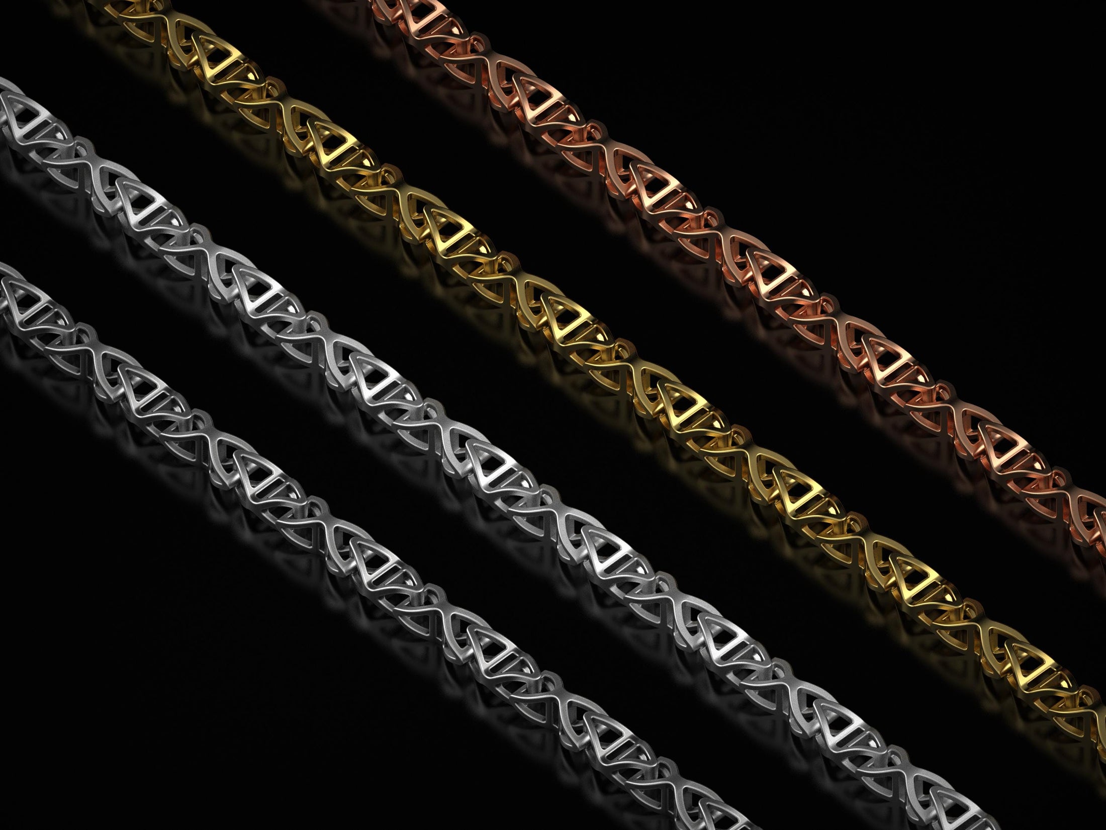 All finish variants – oxidized, polished, gold, rose gold